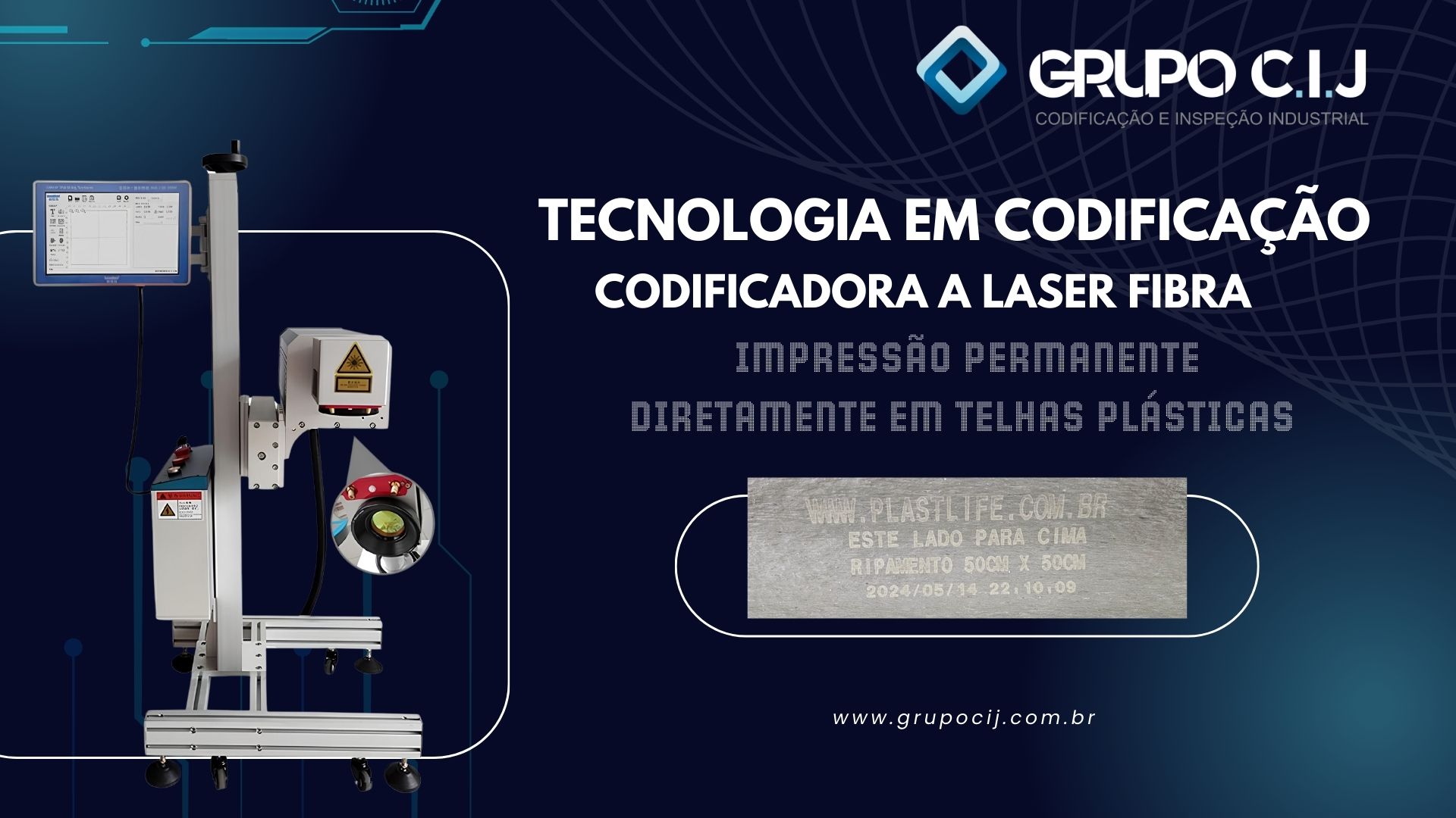 Codificação a Laser: Impressora a laser para marcação permanente diretamente no produto